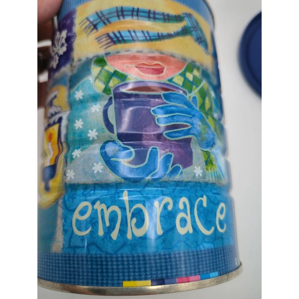 2004 Maxwell House Coffee Winter‎ Series Collectible Coffee Tin Blue Lid Vtg